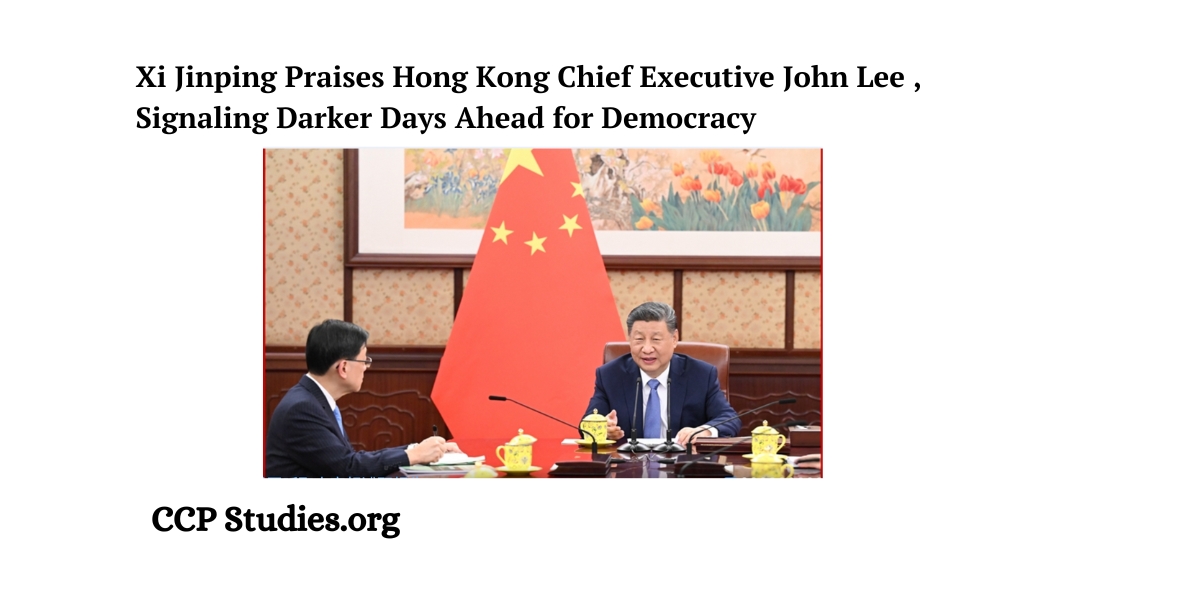 Xi Jinping Praises Hong Kong Chief Executive John Lee, Signaling Darker Days Ahead for Democracy